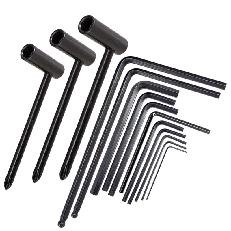

Quality 14Pcs Guitar Wrench Set, 4mm & 5mm Ball End Truss Rod Wrench Tool, Fit Most Guitar Neck Bridge Nut Locking Adjustment
