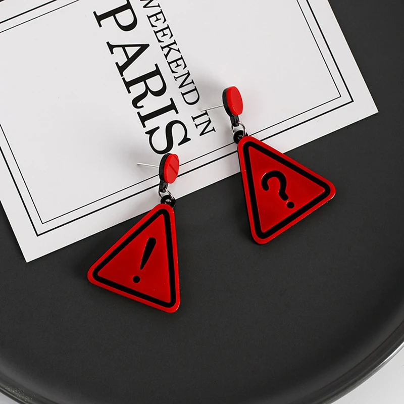 Модные креативные серьги с подвеской для женщин символ преувеличенный