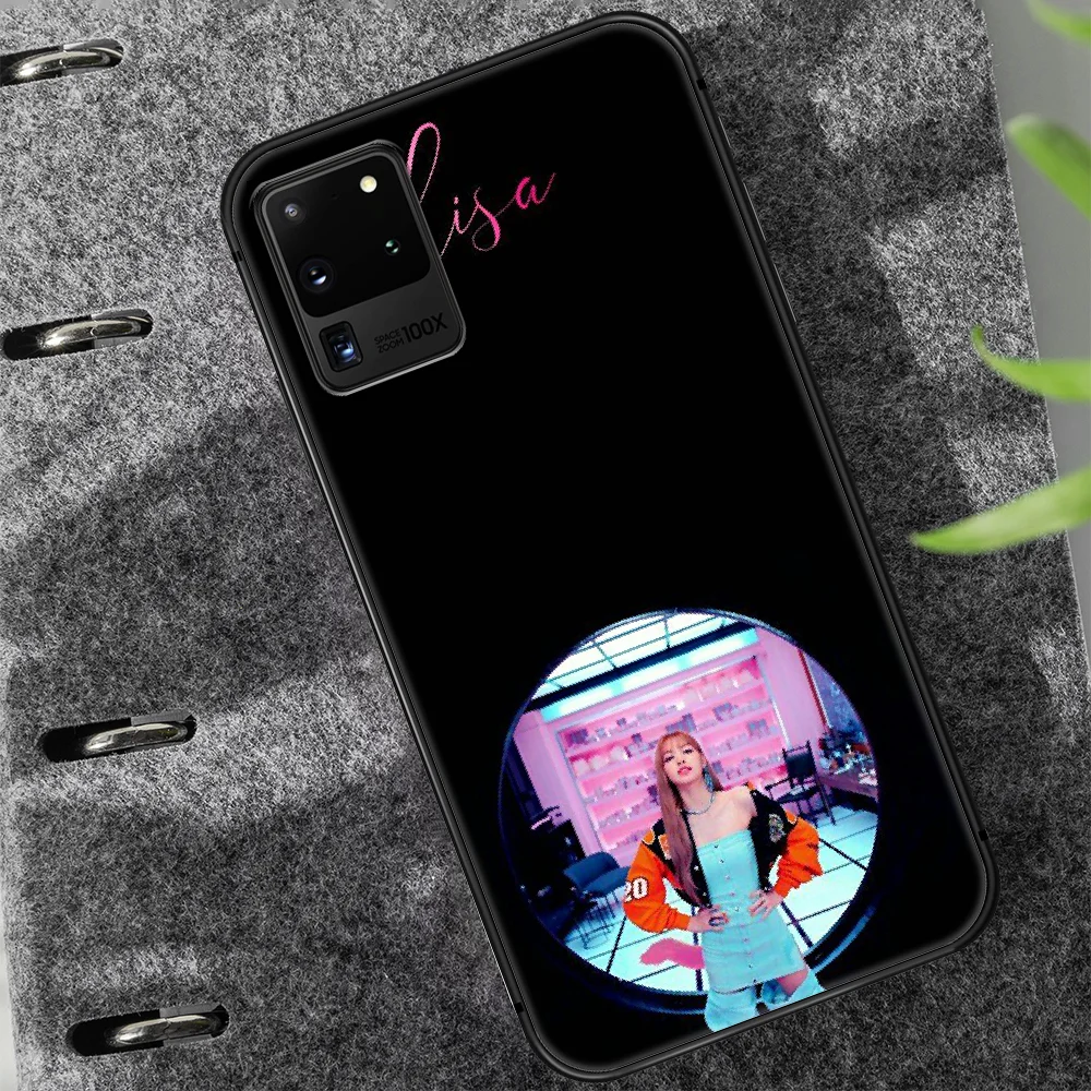 

Art LISA Phone Case Cover Hull For Samsung Galaxy S 7 8 9 10 e 20 FE edge uitra plus Note 9 10 20 black Hoesjes Silicone Shell