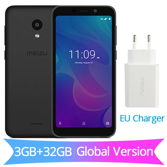 Global Black Официальный Meizu C9 Pro, 3 ГБ ОЗУ, 32 Гб ПЗУ, глобальная версия, смартфон, четыре ядра, 5,45 дюймов, HD экран, 13 МП, задняя панель, 3000 мАч, аккумулятор, разблокировка лица - Цвет: Global Black