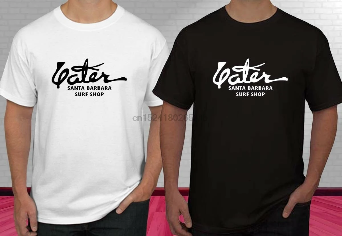 Новинка. Черно-белая мужская футболка с логотипом Yater Surf. S-2XL |
