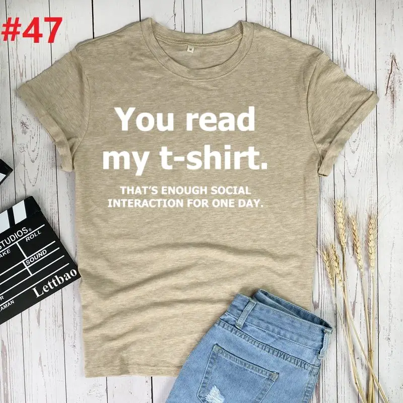 

You Read My T-Shirt Printed T-shirts Women 2021 Shirts for Women Casual Aesthetic Clothes Crew Neck Ladies Top Female