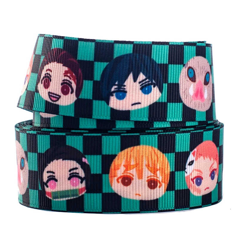 Kamado tanjiro Cute Japanese Anime Kimetsu No Yaiba печатная корсажная мультяшная лента для Crats