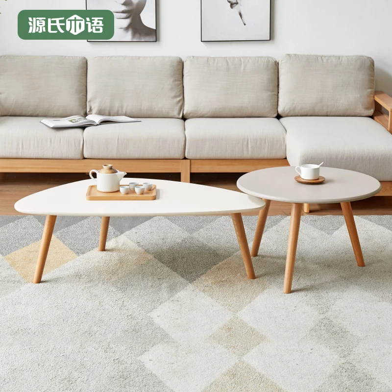 

European beech all solid wood coffee table modern simple set of small apartment living room combination side table