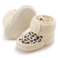 new winter baby shoes booties leopard classic elements warm fluff anti slip first walkers infant crib shoes cotton snow boots