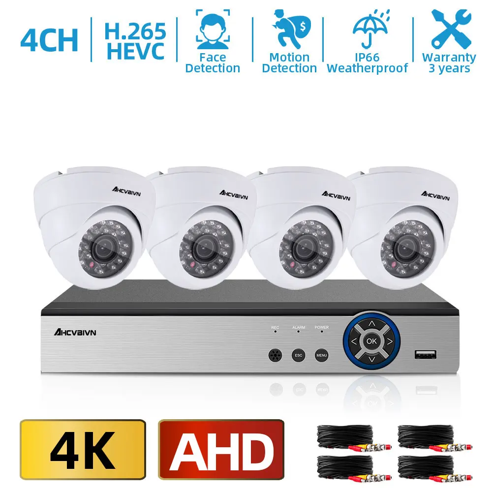 

AI 4K 8CH Face Playback DVR H.265 Security System IR Night Vision P2P CCTV Kit Waterproof Doom Security Video Surveillance Set