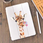 Чехол с милым жирафом для iPad 10,2 7 8 поколения Air 4 2 3, Чехол для iPad Pro 11 12,9, чехол 2020 Mini 5, чехол с держателем для карандаша