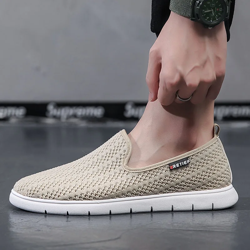 

PUPUDA Mesh Shoes Men Summer Slip On Loafers Men Casual Shoes 2021 Comfortable Sneakers Men Fashion Casual Sneakers