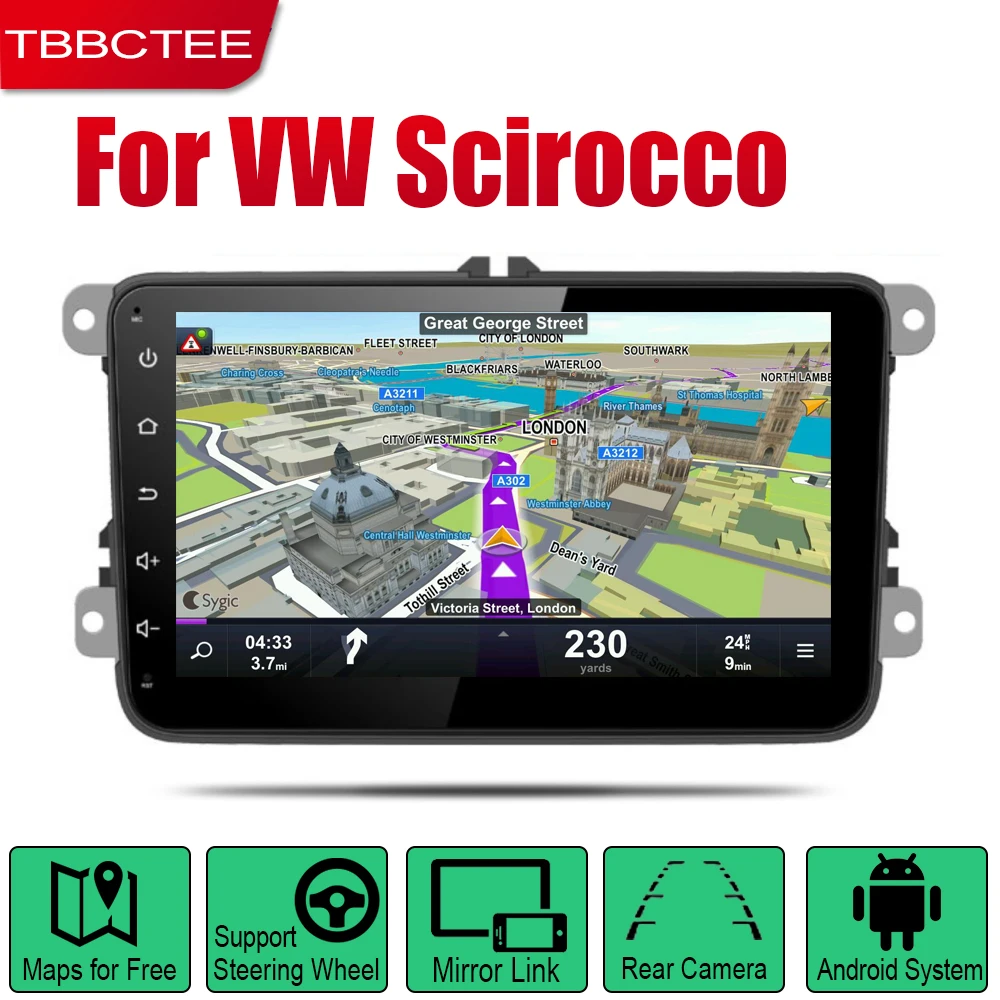Автомагнитола TBBCTEE Android 2 Din для Volkswagen VW Scirocco 2008 ~ 2017 автомобильный мультимедийный