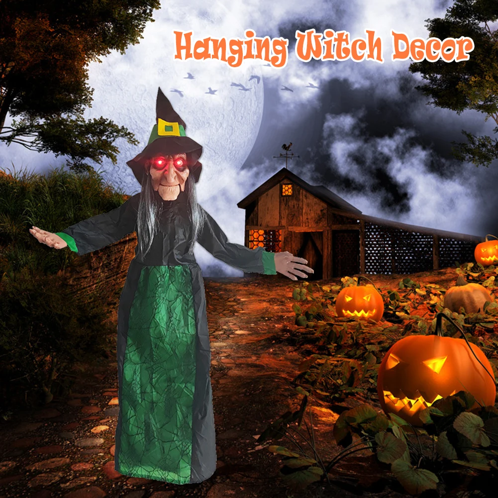 

Праздничные украшения «сделай сам» Хэллоуин ведьма звуковой сенсор светильник LED светится глаза подвеска открытый декор реквизит