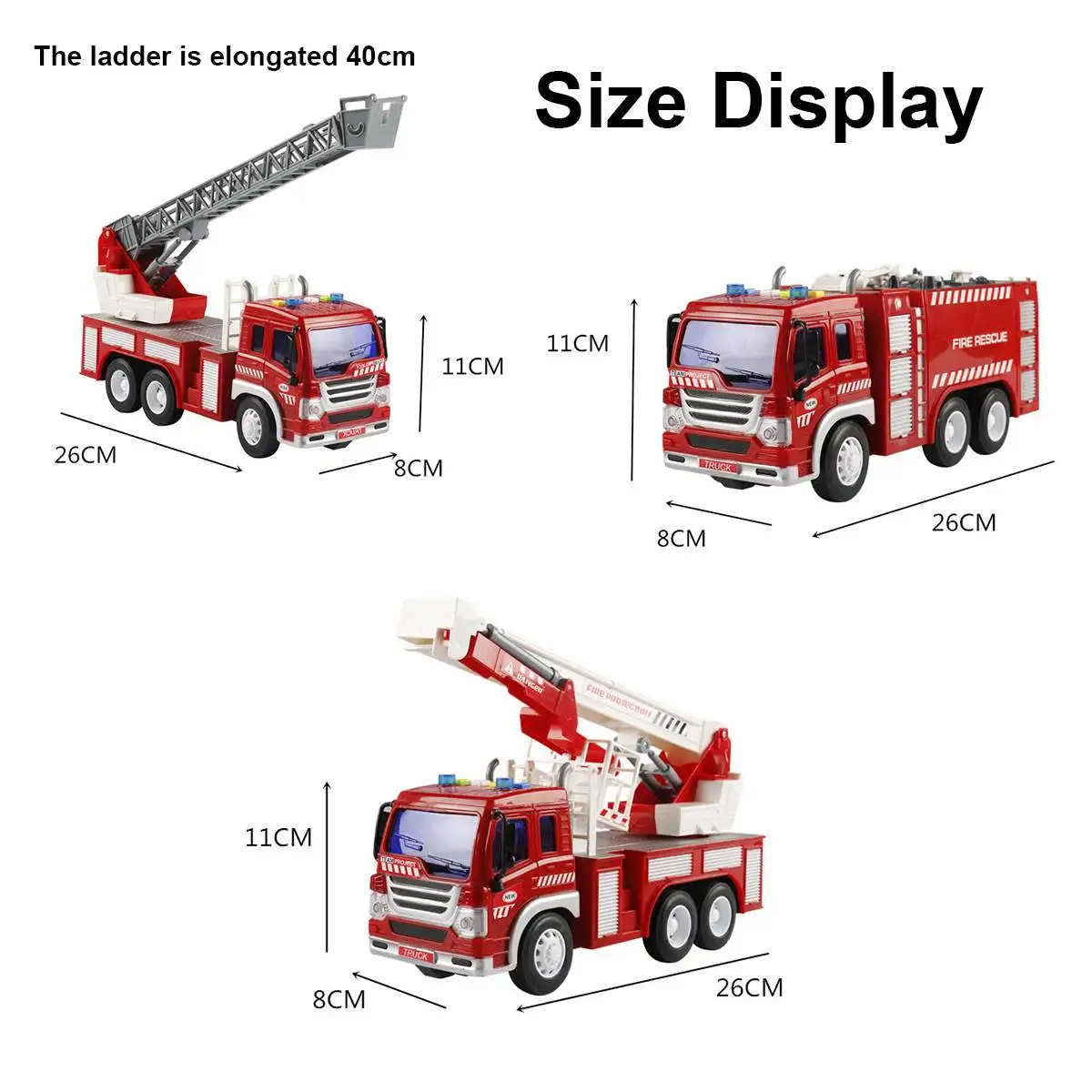 

1:16 Mini Toy Vehicle Model Engineering Construction Fire Truck Ambulance Transport Car Educational Flash Toy for Kids Car Gift