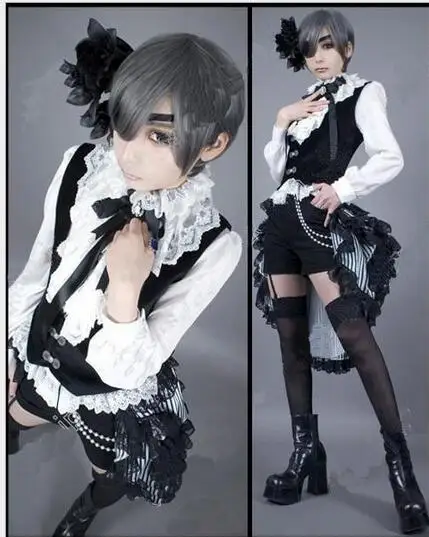 

Free shipping new brand Black Butler Ciel Phantomhive Cosplay Costume