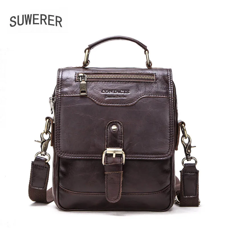 New Genuine Leather Bag Crossbody Bags For Men Fashion leather Men's Shoulder Bag Fashion casual leather small messenger bag