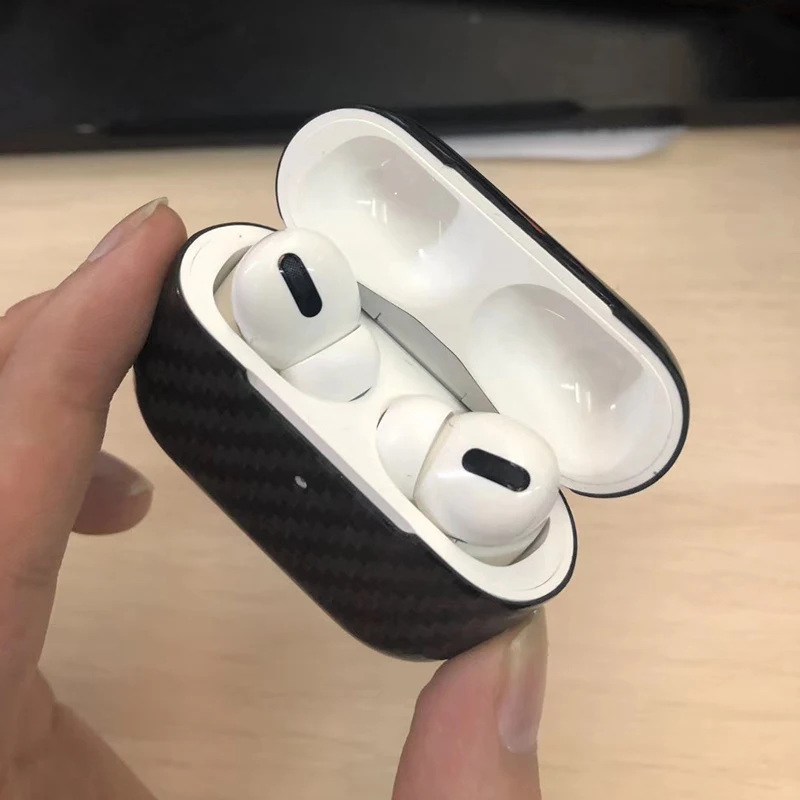 Чехол из настоящего углеродного волокна для Apple AirPods Pro, роскошный тонкий жесткий защитный чехол для AirPods Pro, чехол для наушников, аксессуары