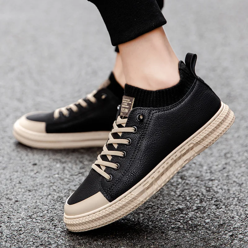 

2021 Spring New Men's Shoes Board Shoes Men's Trend Korean Version of All-match Leather Shoes Men's Sports and Leisure Shoes