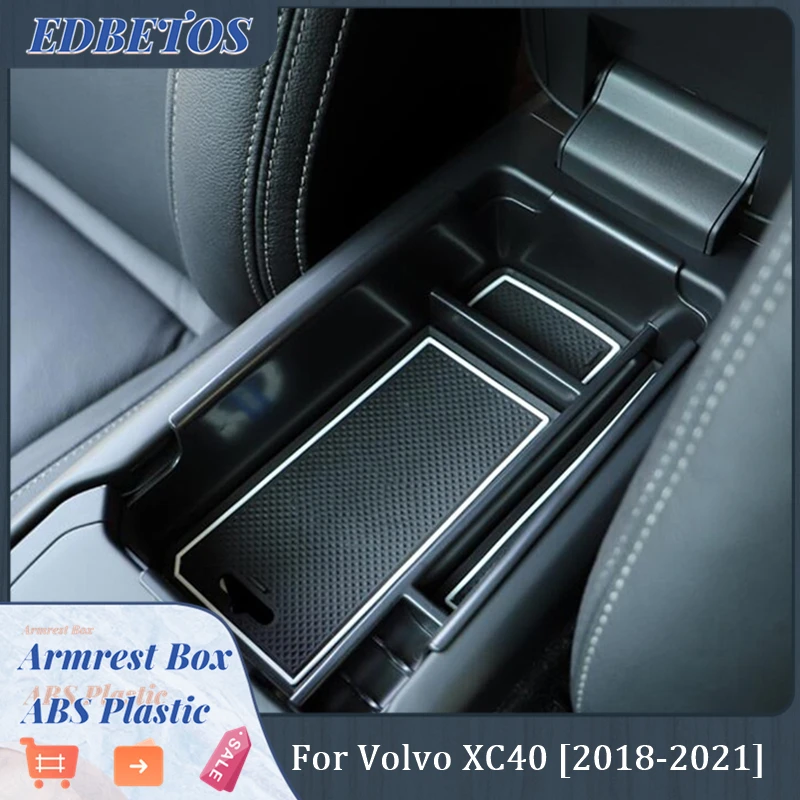 

Armrest Center Console Organizer Tray Compatible For Volvo XC40 2018 2019 2020 2021 Accessories Storage Box