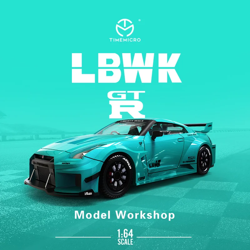 

Микро-команда 1:64 2021 перспективная Новинка Специальный синий Lbwk GTR R35 модифицированная модель из сплава серия мини-игрушек