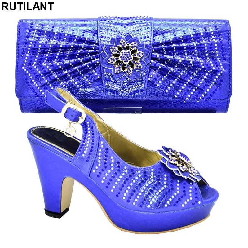 Новинка Женские свадебные туфли лодочки в африканском стиле Комплект из сумочки