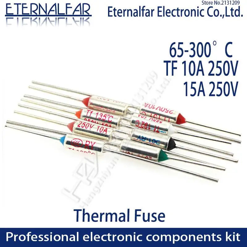 TF Термальность предохранитель RY 10A 15A 250V Температура 65C 85C 100C 105C 100C 120C 130C 152C 165C 172C 185C 192C 200C 216C 240C 280C 300C