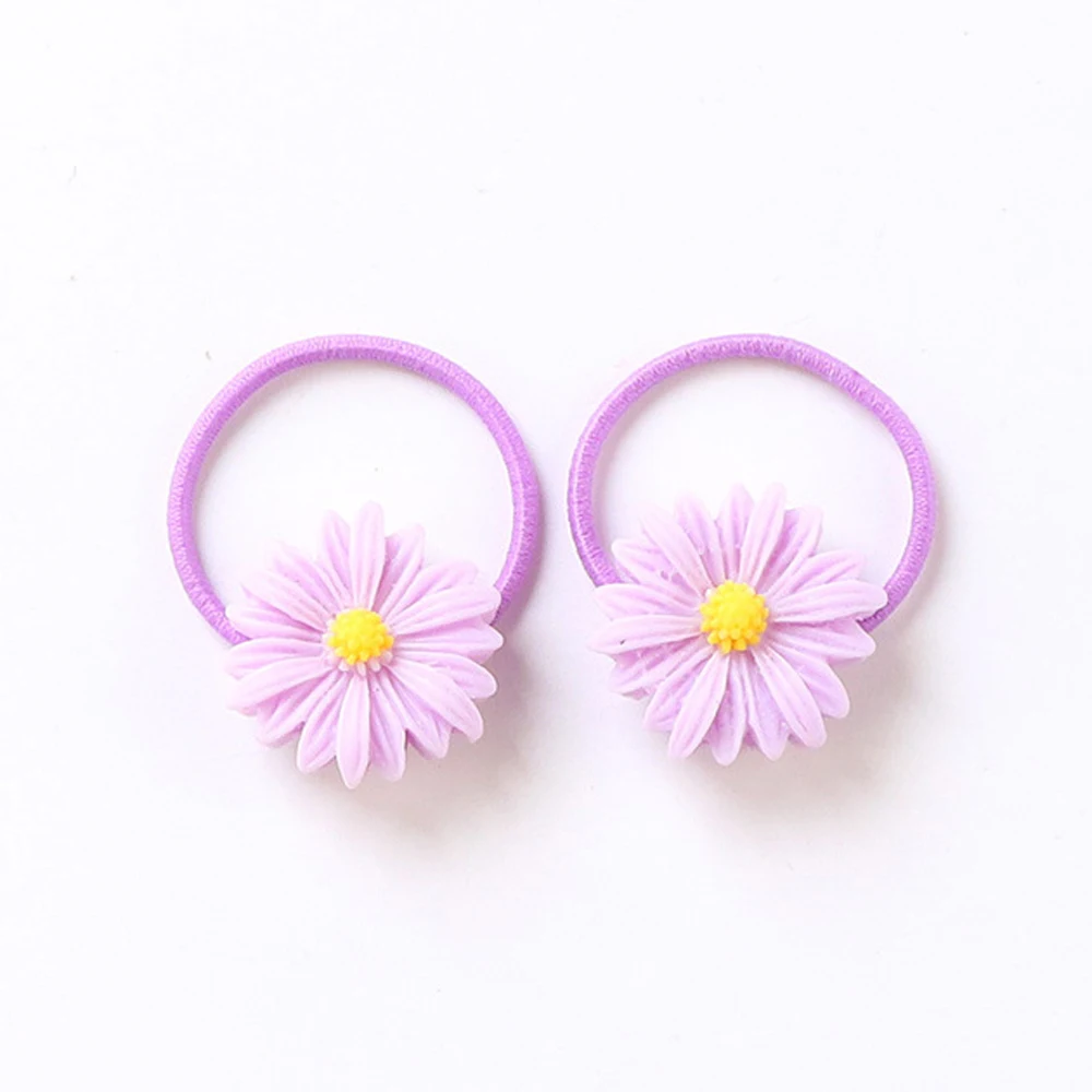 2PCS/Set Cute Cartoon Elastic Hair Rope for Kids Baby Girls Children Lovely Flower Cherry Bee Ponytail Rubber Accessories | Детская