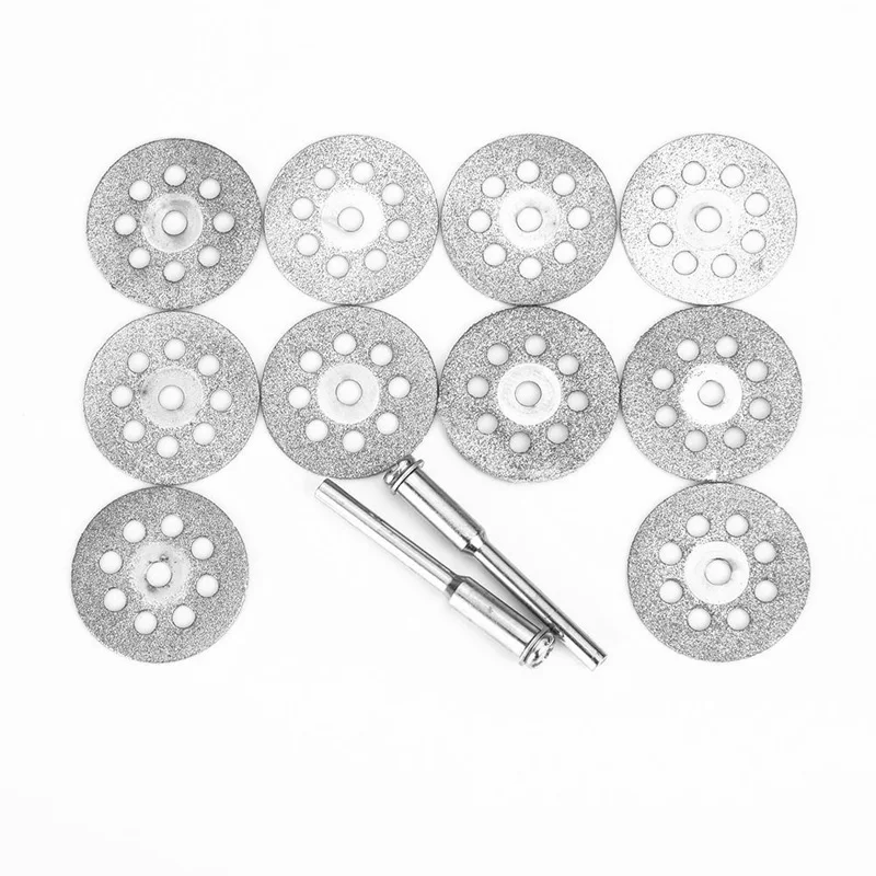 

10Pcs Circular Saw Blade Wood Plastic Aluminum Cutting Wheel Disc Rotating Power Tool Accessories With 2Pcs Mandrels