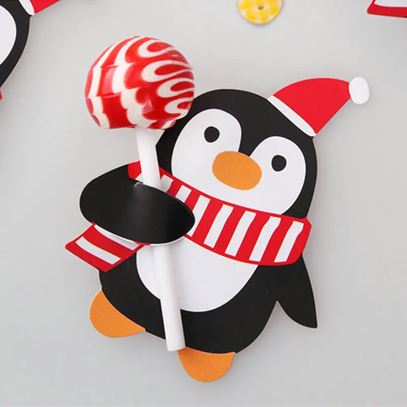 25 шт./компл. прекрасный Лось леденец на палочке Xmas Бумага держатель фестиваль Рождественский подарок для детей, год игрушка новизны