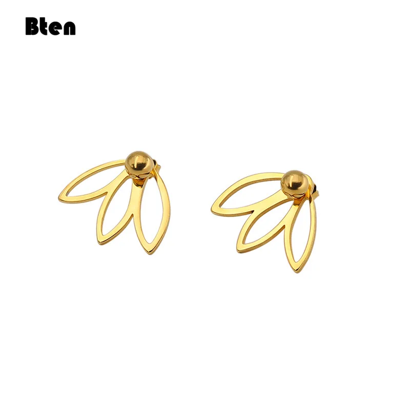 Bten 2021 серьги-гвоздики с жемчугом лотоса в цветочек для женщин модные ювелирные