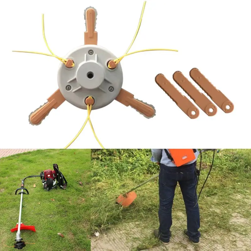 

Dual Use Grass Trimmer Head Nylon Razor Lawn Mower Cutter Blade Garden Accessories Power Tools