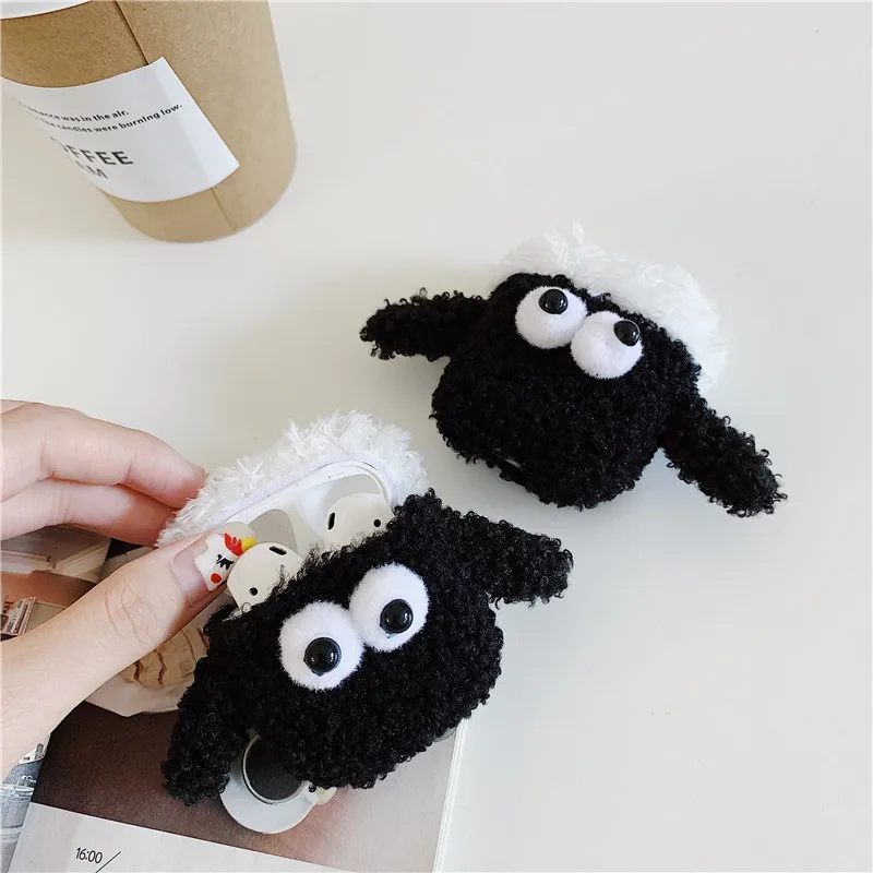 Милый 3D мультфильм Shaun овечка Модный мягкий плюшевый чехол для гарнитуры для Apple новые Airpods 1/2 крышка беспроводные bluetooth наушники чехол