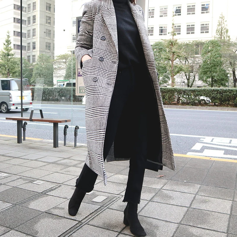 FINEWORDS брюки скинни с завышенной талией черные джинсы для женщин в Корейском стиле