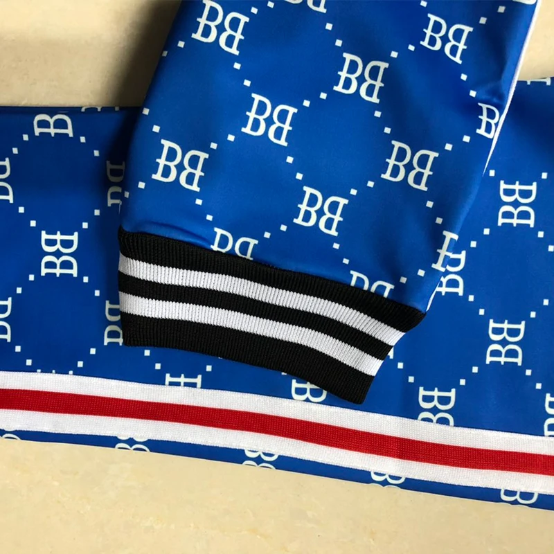 New Plaid 3d Printed BB Jogging Pants Mens Fitness joggers Men's high Street Trousers Striped Stitching Slim Training Sweatpants