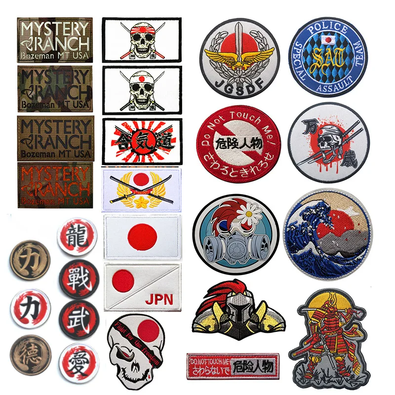 Японские слова тактический военный отражающая вставка Самурай вышитый ПВХ