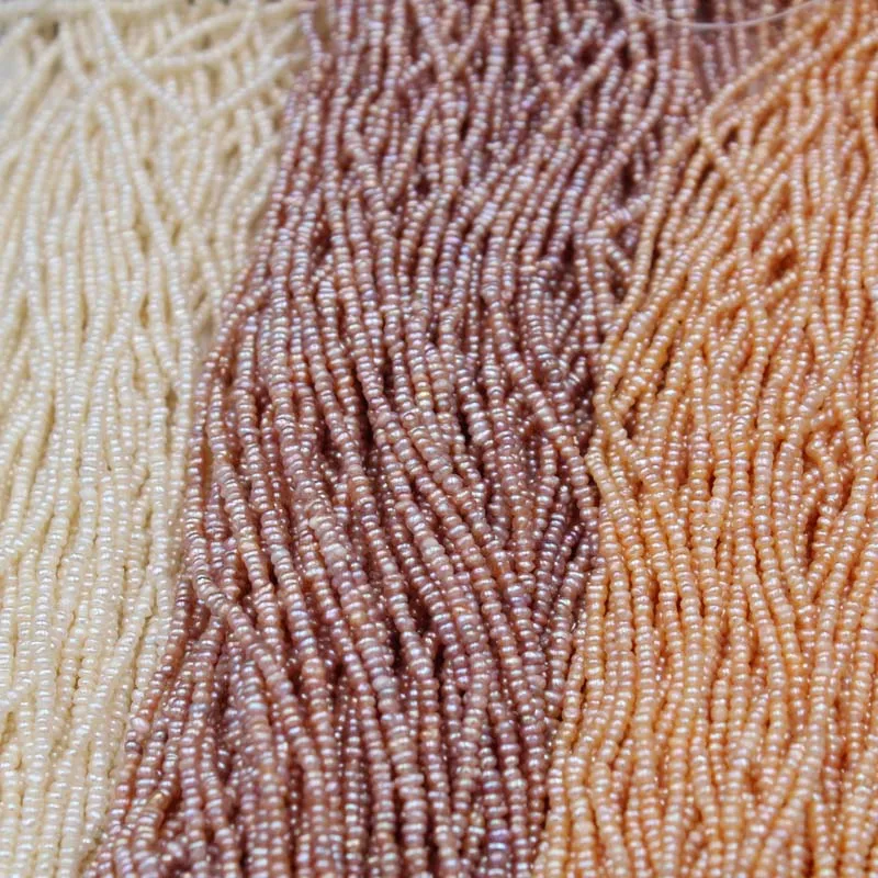 freshwater pearl white/pink/purple baroque 2-3mm14&quot FPPJ wholesale beads nature loose for DIY jewelry |