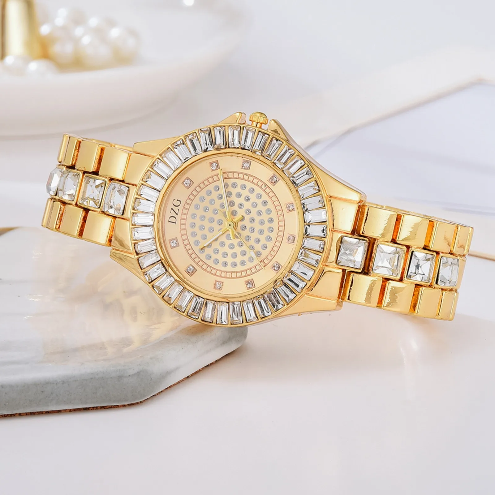 

Top Brand Watches For Women Luxury Diamond Band Stainless Steel Wrist Watch Female Fashion Designer Watches Female Clock