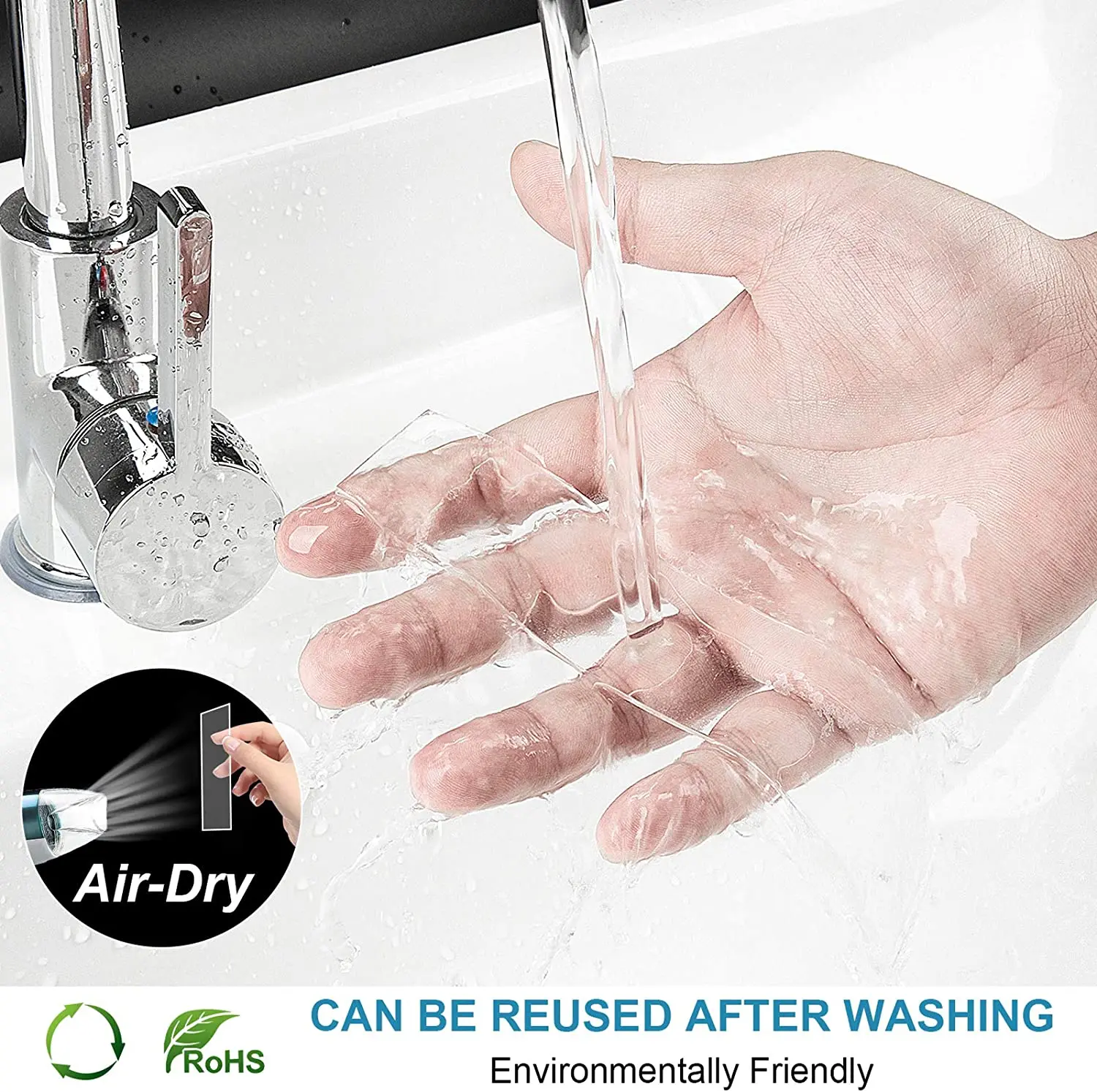 Двусторонняя прозрачная нанолента многоразовая водонепроницаемая лента без