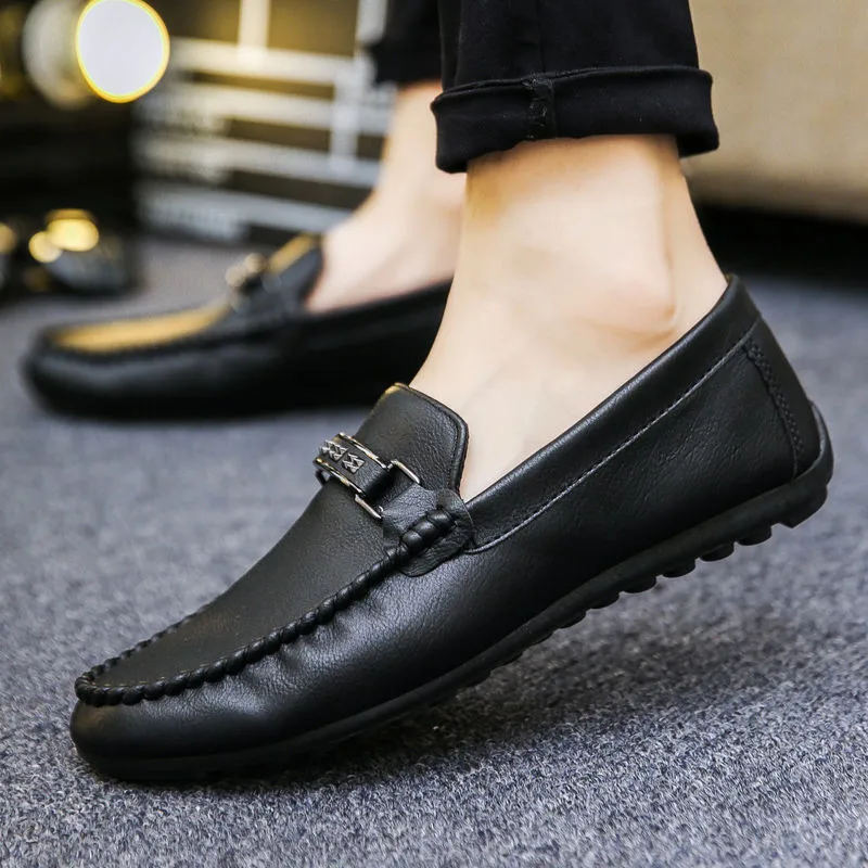 

2020 New Men Casual Shoes Fashion Men Shoes Genuine Leather Men Loafers Moccasins Slip On Men's Flats Male Driving Shoes