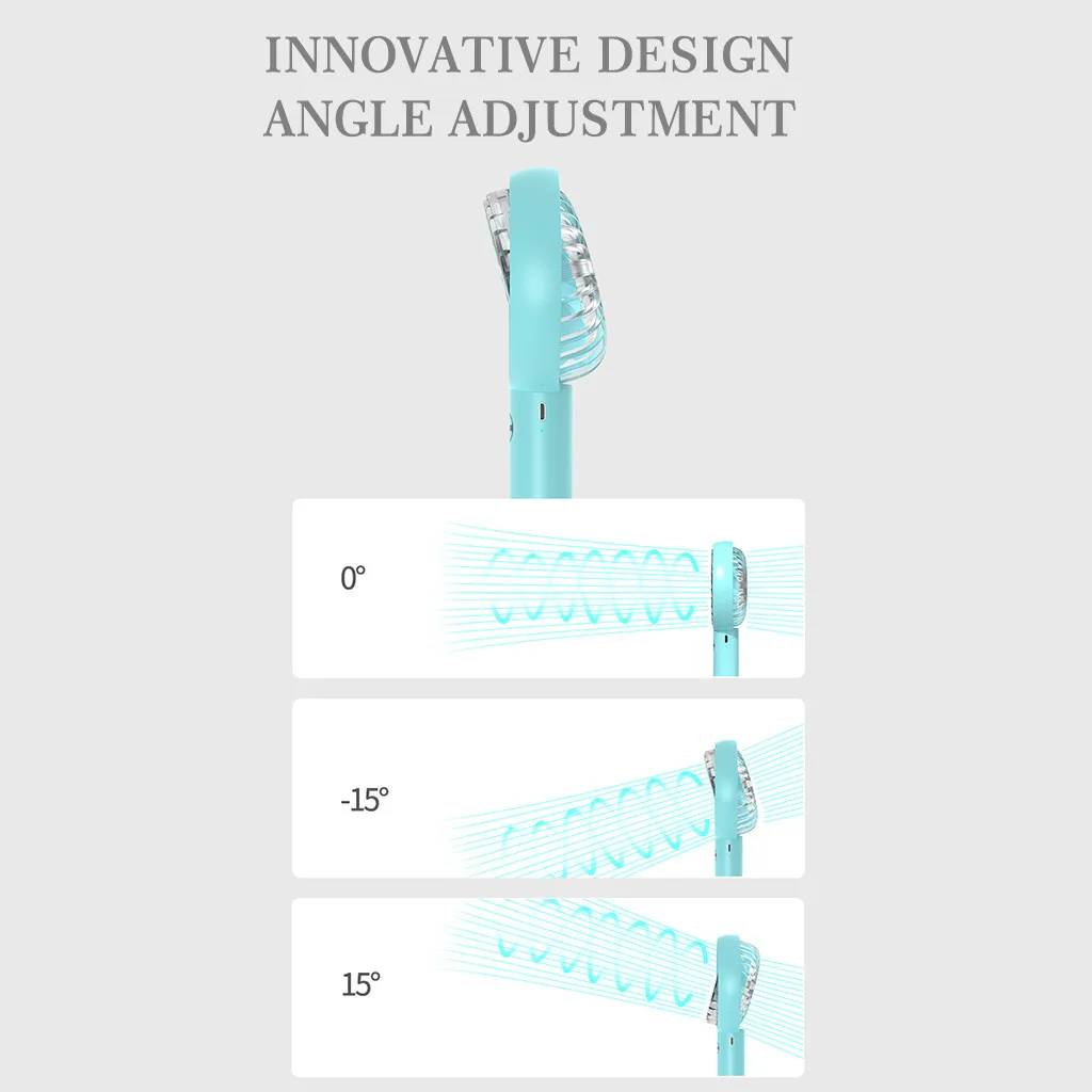 

Colorful USB Portable Handheld Fan Low Noise Multi-function Mini Rechargeable Charge Fan Speed Adjustable 4 Speed Hanging Fan