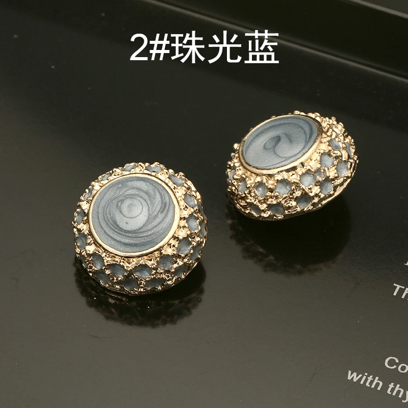 Пуговицы металлические золотистые для одежды корона жемчужный шар 3 шт. | Дом и