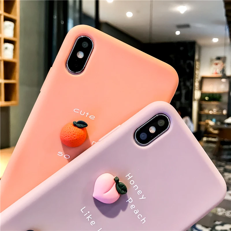 3D фруктовая кукла чехол для huawei P30 Pro P20 Lite милый персиковый оранжевый авокадо матовый чехол для huawei mate 20 Lite mate 10