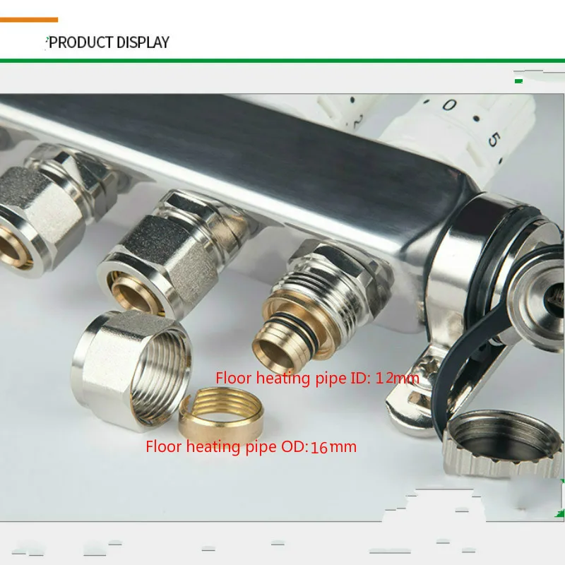 DN25 PEX1/2 2 8way 304 напольный коллектор из нержавеющей стали с расходомером