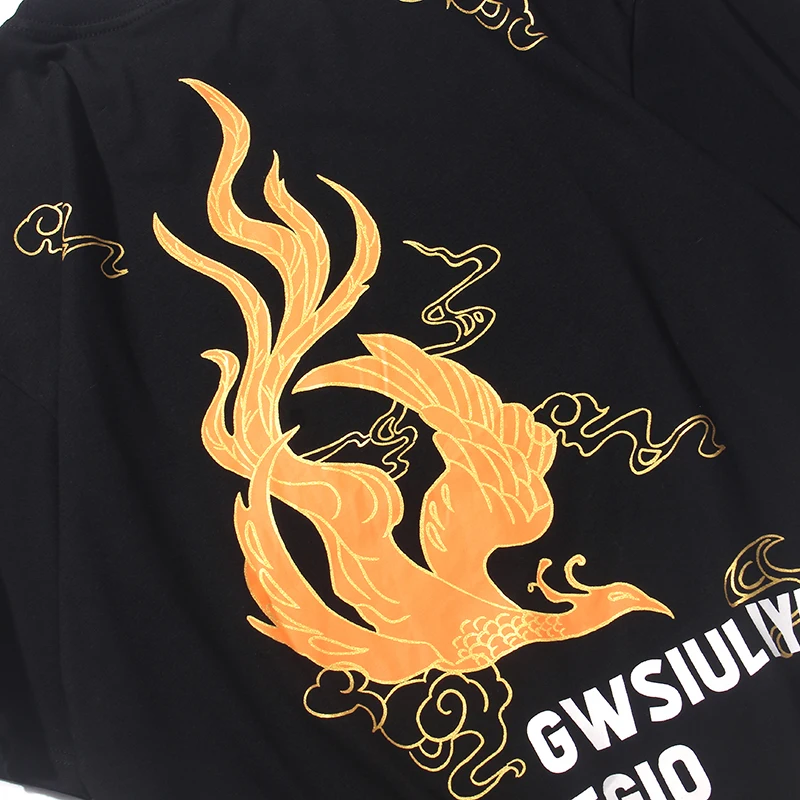 Хипстер принт Феникс Футболка мужская хип хоп 2020 уличная одежда футболка лето