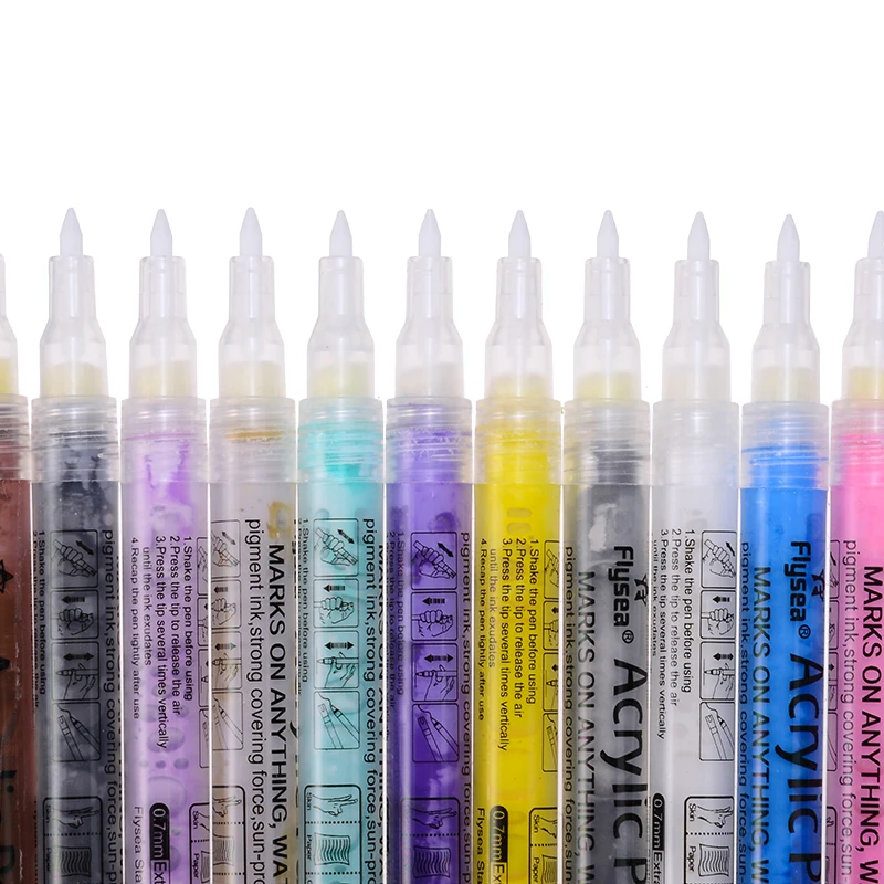 28 цветов/набор 0 7 мм акриловая ручка для рисования керамическое стекло