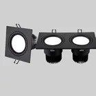 Встраиваемый двойной светодиодный потолочный светильник с регулируемой яркостью COB 7 Вт, 9 Вт, 12 Вт, 24 Вт, декоративный светильник, 110 В переменного тока, 220 В