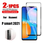 Защитное стекло HD для Huawei P smart 2021, 1-2 шт., защитная пленка для объектива камеры Huawei P smart 2021