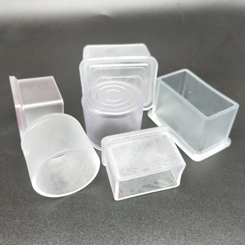 

2/4/8PCS Transparent Chair Table Feet Stick Pipe Tubing End Cover Caps Cap PVC Rubber Rectangle/Square/Round