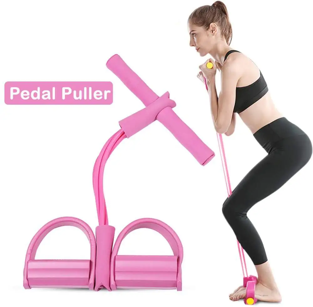 Многофункциональные 4 пробки латексная ножная эластичная Тяговая веревка