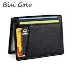 Кошелек унисекс из коровьей кожи, с RFID-защитой, тонкий, компактный, 2021