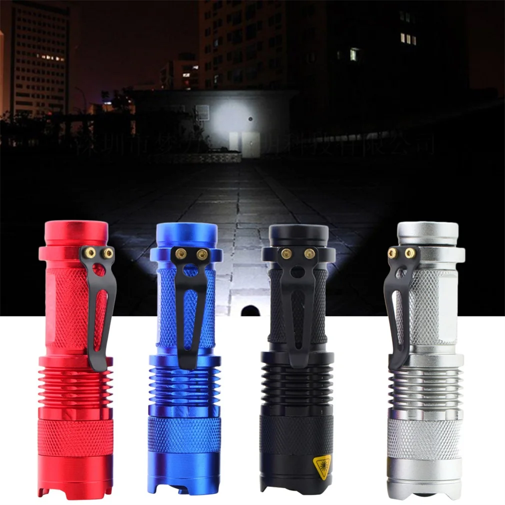 

Mini Aluminium alloy penlight 400LM REAL XML Q5 LED Flashlight Torch 3 Modes zoomable Adjustable Focus Lantern Portable Light