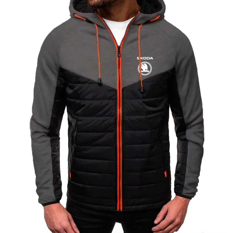 

Hoodies Men for Skoda Car Logo Print Spring Autumn Mens Jacket Casual Sweatshirt Long Sleeve Mens zipper Jacket Man Hoody