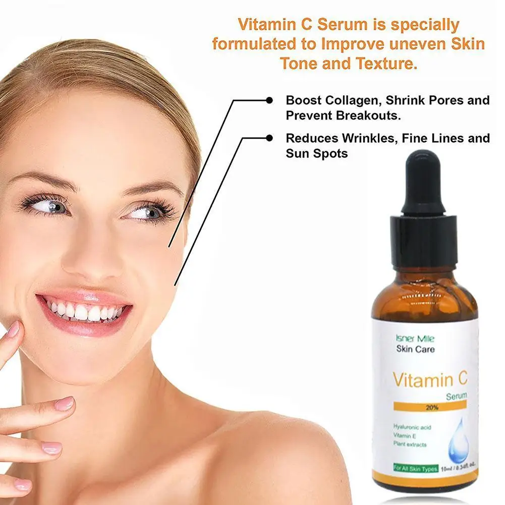 

1Pc Nutritive Vitamin C Serum Skin Face Anti Control Hydrating Oil Essence Face Powerful Serum Aging Care Skin Liqui K8A8